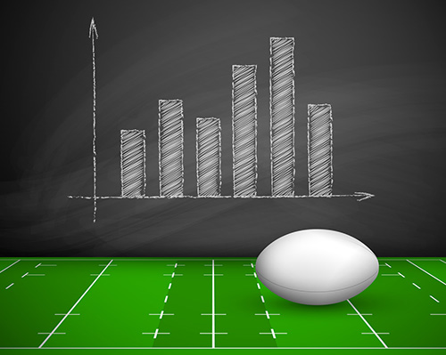 Graph with a Rugby Ball